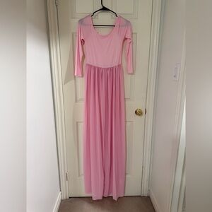 Elegant Pink Maxi Dress - maternity